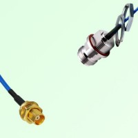 Semi-Flexible N Front Mount Bulkhead Female with O-Ring to MCX Bulkhead Female Semi-Flexible N Front Mount Bulkhead Female with O-Ring to MCX Bulkhead Female