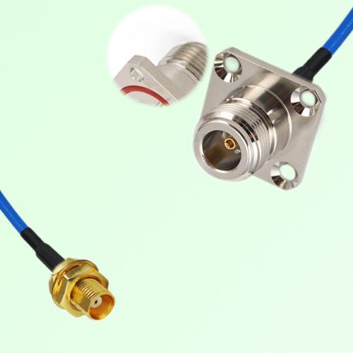 Semi-Flexible Jumper N Female 4 Hole with O-Ring 25x25mm to MCX Bulkhead Female Semi-Flexible Jumper N Female 4 Hole with O-Ring 25x25mm to MCX Bulkhead Female