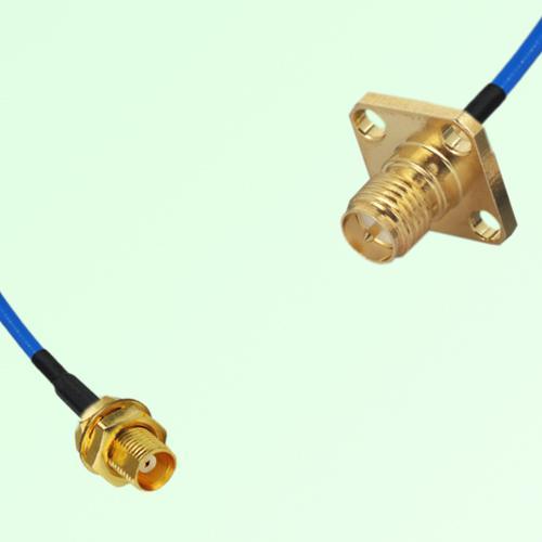 Semi-Flexible Jumper RP SMA Female 4 Hole 12.7x12.7mm to MCX Bulkhead Female Semi-Flexible Jumper RP SMA Female 4 Hole 12.7x12.7mm to MCX Bulkhead Female
