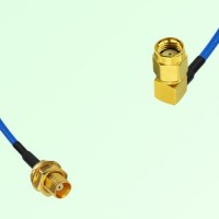 Semi-Flexible Jumper RP SMA Male Right Angle to MCX Bulkhead Female Semi-Flexible Jumper RP SMA Male Right Angle to MCX Bulkhead Female