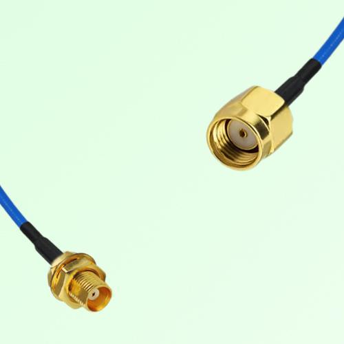 Semi-Flexible Jumper RP SMA Male to MCX Bulkhead Female