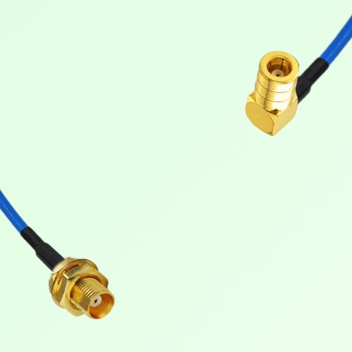 Semi-Flexible Jumper SMB Female Right Angle to MCX Bulkhead Female Semi-Flexible Jumper SMB Female Right Angle to MCX Bulkhead Female