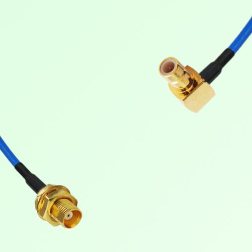 Semi-Flexible Jumper SMB Male Right Angle to MCX Bulkhead Female