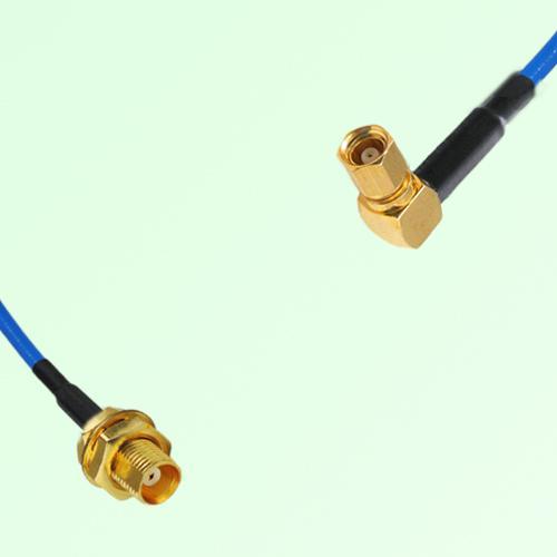 Semi-Flexible Jumper SMC Female Right Angle to MCX Bulkhead Female Semi-Flexible Jumper SMC Female Right Angle to MCX Bulkhead Female