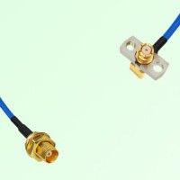 Semi-Flexible Jumper SMP Female Right Angle 2 Hole to MCX Bulkhead Female Semi-Flexible Jumper SMP Female Right Angle 2 Hole to MCX Bulkhead Female