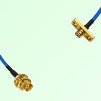 Semi-Flexible Jumper SMP Female 2 Hole Flange Mount to MCX Bulkhead Female Semi-Flexible Jumper SMP Female 2 Hole Flange Mount to MCX Bulkhead Female