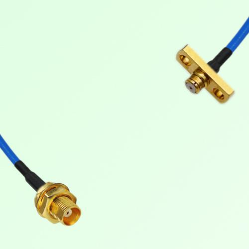 Semi-Flexible Jumper SMP Female 2 Hole Flange Mount to MCX Bulkhead Female Semi-Flexible Jumper SMP Female 2 Hole Flange Mount to MCX Bulkhead Female