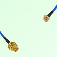 Semi-Flexible Jumper SMP Female Right Angle to MCX Bulkhead Female Semi-Flexible Jumper SMP Female Right Angle to MCX Bulkhead Female