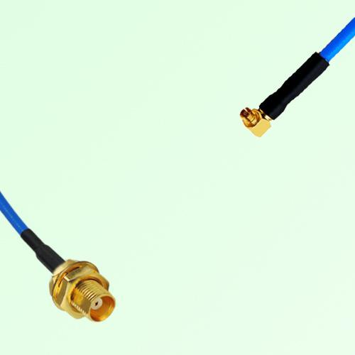 Semi-Flexible Jumper SMPM / SSMP Female Right Angle to MCX Bulkhead Female