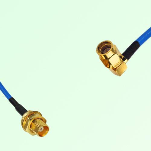Semi-Flexible Jumper SSMA Male Right Angle to MCX Bulkhead Female Semi-Flexible Jumper SSMA Male Right Angle to MCX Bulkhead Female
