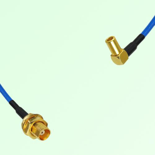 Semi-Flexible Jumper SSMB Female Right Angle to MCX Bulkhead Female