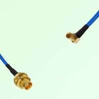 Semi-Flexible Jumper SSMC Female Right Angle to MCX Bulkhead Female Semi-Flexible Jumper SSMC Female Right Angle to MCX Bulkhead Female