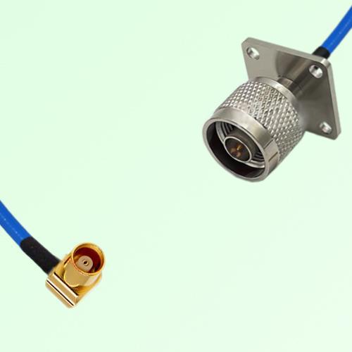 Semi-Flexible Jumper N Male 4 Hole 25x25mm to MCX Female Right Angle Semi-Flexible Jumper N Male 4 Hole 25x25mm to MCX Female Right Angle