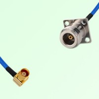 Semi-Flexible Jumper N Female 4 Hole 17.5x17.5mm to MCX Female Right Angle Semi-Flexible Jumper N Female 4 Hole 17.5x17.5mm to MCX Female Right Angle