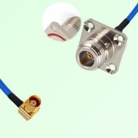 Semi-Flexible Jumper N Female 4 Hole with O-Ring 25mm to MCX Female Right Angle Semi-Flexible Jumper N Female 4 Hole with O-Ring 25mm to MCX Female Right Angle