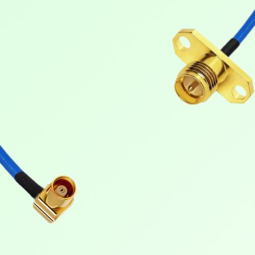 Semi-Flexible Jumper RP SMA Female 2 Hole Flange Mount to MCX Female Right Angle Semi-Flexible Jumper RP SMA Female 2 Hole Flange Mount to MCX Female Right Angle