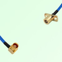Semi-Flexible Jumper SMB Female 2 Hole Flange Mount to MCX Female Right Angle Semi-Flexible Jumper SMB Female 2 Hole Flange Mount to MCX Female Right Angle