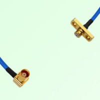 Semi-Flexible Jumper SMP Female 2 Hole Flange Mount to MCX Female Right Angle Semi-Flexible Jumper SMP Female 2 Hole Flange Mount to MCX Female Right Angle