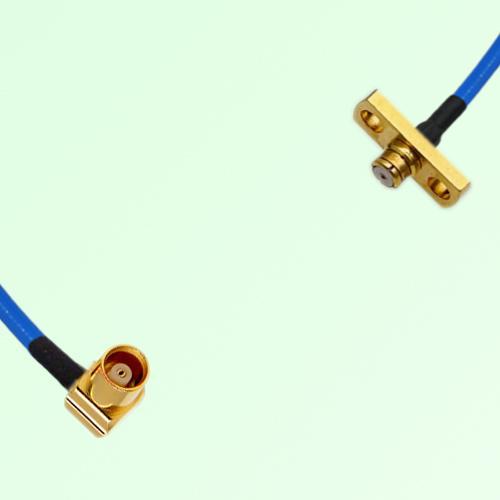 Semi-Flexible Jumper SMP Female 2 Hole Flange Mount to MCX Female Right Angle Semi-Flexible Jumper SMP Female 2 Hole Flange Mount to MCX Female Right Angle