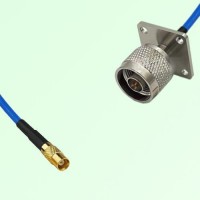 Semi-Flexible Jumper N Male 4 Hole Flange Mount 25x25mm to MCX Female Semi-Flexible Jumper N Male 4 Hole Flange Mount 25x25mm to MCX Female