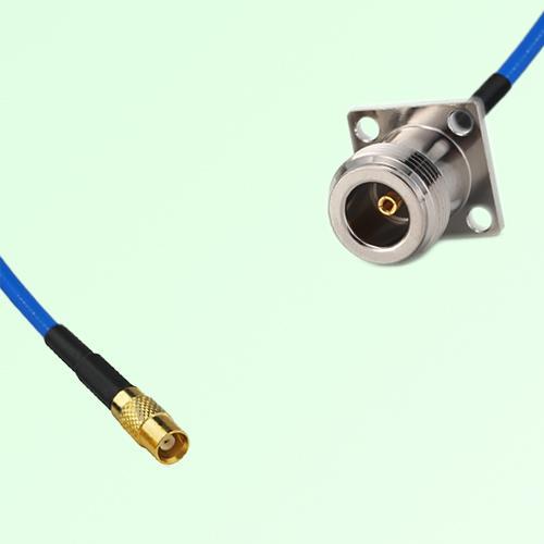 Semi-Flexible Jumper N Female 4 Hole Flange Mount 17.5x17.5mm to MCX Female
