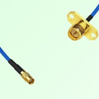 Semi-Flexible Jumper RP SMA Female 2 Hole Flange Mount to MCX Female