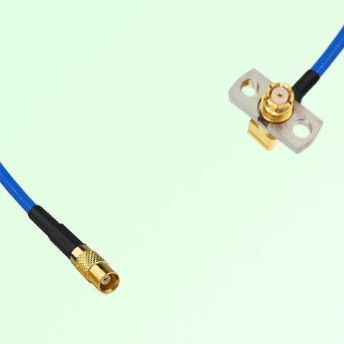 Semi-Flexible Jumper SMP Female Right Angle 2 Hole Flange Mount to MCX Female Semi-Flexible Jumper SMP Female Right Angle 2 Hole Flange Mount to MCX Female