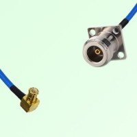 Semi-Flexible Jumper N Female 4 Hole 17.5x17.5mm to MCX Male Right Angle Semi-Flexible Jumper N Female 4 Hole 17.5x17.5mm to MCX Male Right Angle