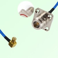 Semi-Flexible Jumper N Female 4 Hole with O-Ring 25x25mm to MCX Male Right Angle Semi-Flexible Jumper N Female 4 Hole with O-Ring 25x25mm to MCX Male Right Angle