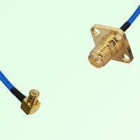 Semi-Flexible Jumper RP SMA Female 4 Hole 12.7x12.7mm to MCX Male Right Angle