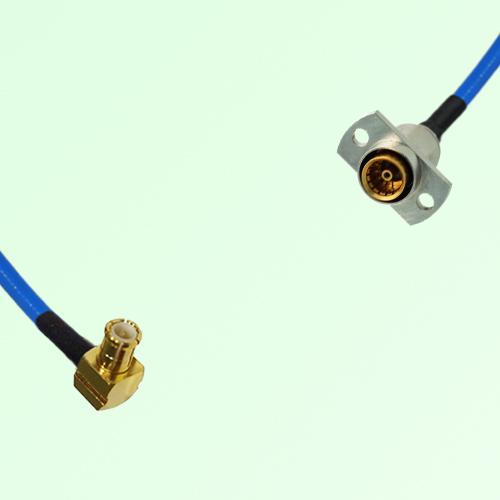 Semi-Flexible Jumper SBMA Female 2 Hole Flange Mount to MCX Male Right Angle