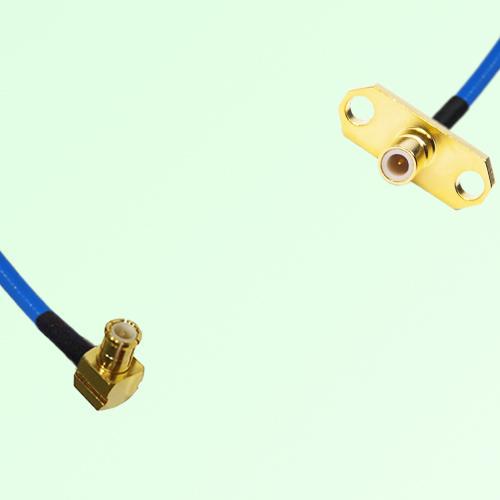 Semi-Flexible Jumper SMB Male 2 Hole Flange Mount to MCX Male Right Angle