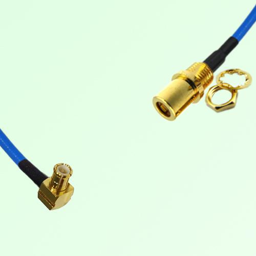 Semi-Flexible Jumper SMB Front Mount Bulkhead Female to MCX Male Right Angle Semi-Flexible Jumper SMB Front Mount Bulkhead Female to MCX Male Right Angle