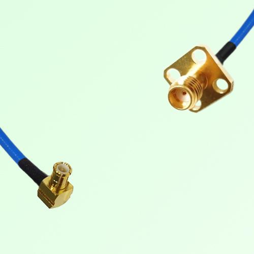 Semi-Flexible Jumper SSMA Female 4 Hole 12.7x12.7mm to MCX Male Right Angle Semi-Flexible Jumper SSMA Female 4 Hole 12.7x12.7mm to MCX Male Right Angle