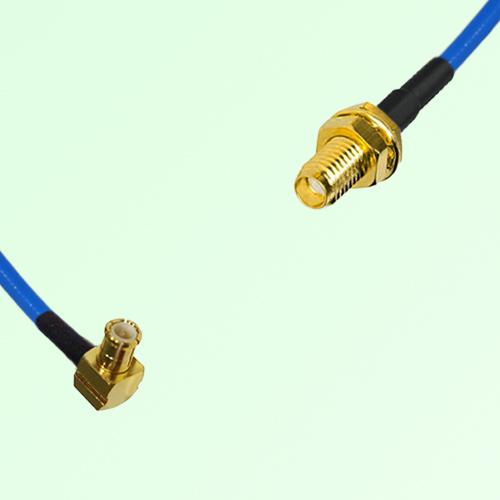 Semi-Flexible Jumper SSMA Bulkhead Female to MCX Male Right Angle