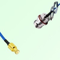Semi-Flexible Jumper N Front Mount Bulkhead Female with O-Ring to MCX Male