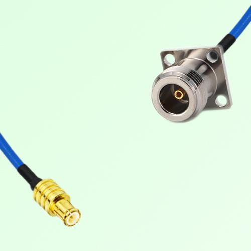 Semi-Flexible Jumper N Female 4 Hole Flange Mount 17.5x17.5mm to MCX Male