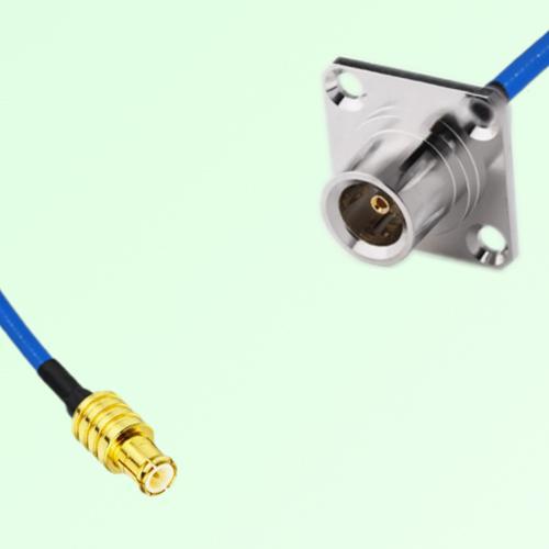 Semi-Flexible Jumper QN Female 4 Hole Flange Mount 25x25mm to MCX Male