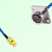 Semi-Flexible Jumper QN Male 4 Hole Flange Mount 25x25mm to MCX Male Semi-Flexible Jumper QN Male 4 Hole Flange Mount 25x25mm to MCX Male