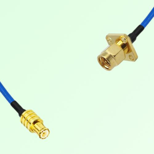 Semi-Flexible Jumper SMA Male 4 Hole Flange Mount 12.7x12.7mm to MCX Male Semi-Flexible Jumper SMA Male 4 Hole Flange Mount 12.7x12.7mm to MCX Male