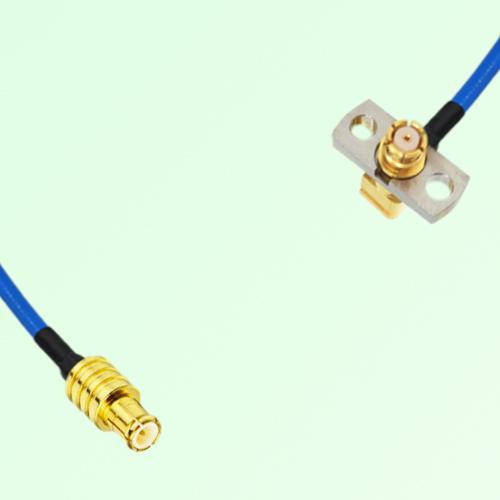 Semi-Flexible Jumper SMP Female Right Angle 2 Hole Flange Mount to MCX Male Semi-Flexible Jumper SMP Female Right Angle 2 Hole Flange Mount to MCX Male
