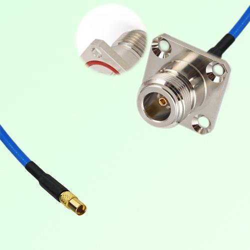 Semi-Flexible Jumper N Female 4 Hole with O-Ring 25x25mm to MMCX Female