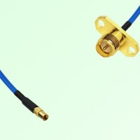 Semi-Flexible Jumper RP SMA Female 2 Hole Flange Mount to MMCX Female