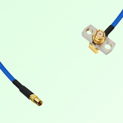 Semi-Flexible Jumper SMP Female Right Angle 2 Hole Flange Mount to MMCX Female Semi-Flexible Jumper SMP Female Right Angle 2 Hole Flange Mount to MMCX Female