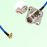 Semi-Flexible Jumper N Female 4 Hole with O-Ring 25mm to MMCX Male Right Angle Semi-Flexible Jumper N Female 4 Hole with O-Ring 25mm to MMCX Male Right Angle