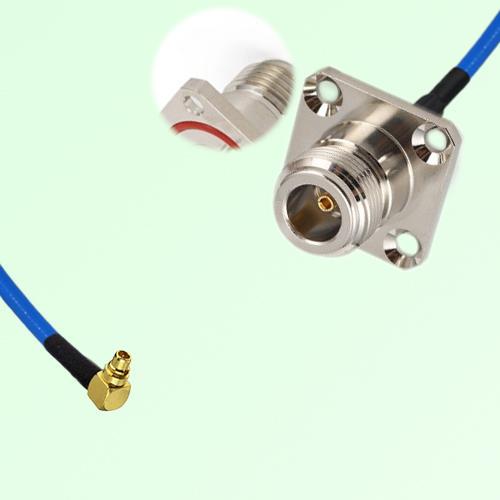 Semi-Flexible Jumper N Female 4 Hole with O-Ring 25mm to MMCX Male Right Angle Semi-Flexible Jumper N Female 4 Hole with O-Ring 25mm to MMCX Male Right Angle