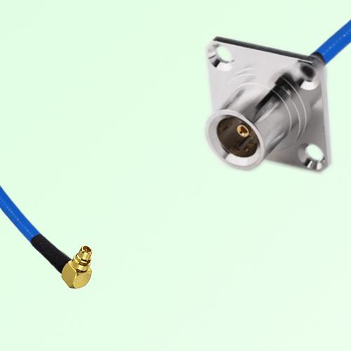 Semi-Flexible Jumper QN Female 4 Hole 25x25mm to MMCX Male Right Angle