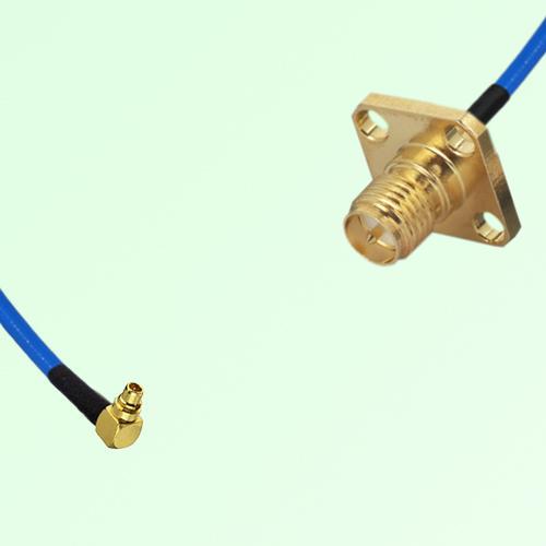 Semi-Flexible Jumper RP SMA Female 4 Hole 12.7x12.7mm to MMCX Male Right Angle Semi-Flexible Jumper RP SMA Female 4 Hole 12.7x12.7mm to MMCX Male Right Angle