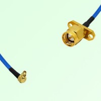 Semi-Flexible Jumper SMA Male 2 Hole Flange Mount to MMCX Male Right Angle Semi-Flexible Jumper SMA Male 2 Hole Flange Mount to MMCX Male Right Angle