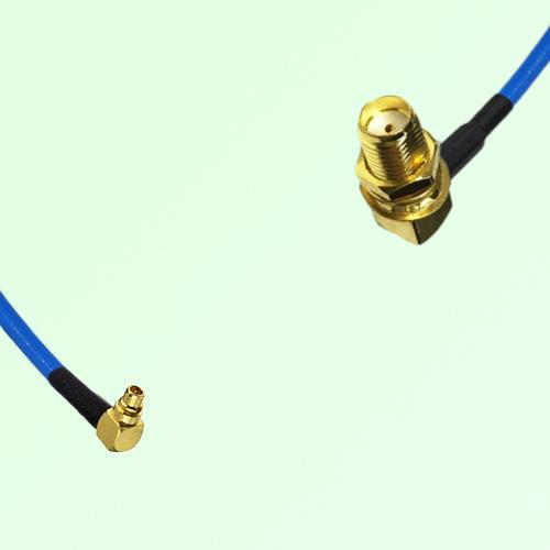 Semi-Flexible Jumper SMA Bulkhead Female Right Angle to MMCX Male Right Angle